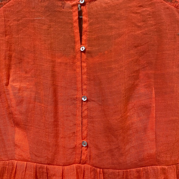 New Directions Bold Orange Lace Embellished Sleeveless Top Size 2X - Picture 4 of 6